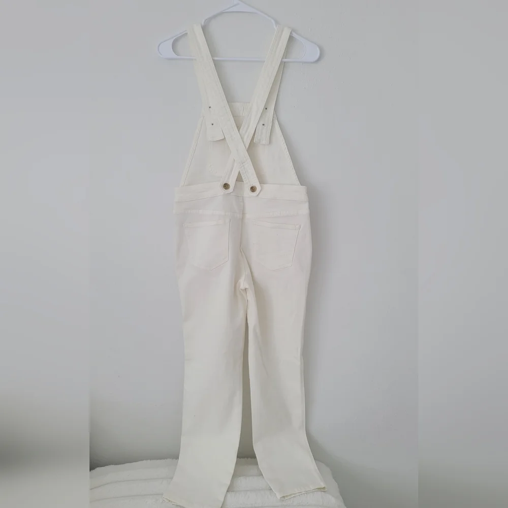 Pilcro and the Letterpress By Anthropologie Off White Jeans Overalls Size 26